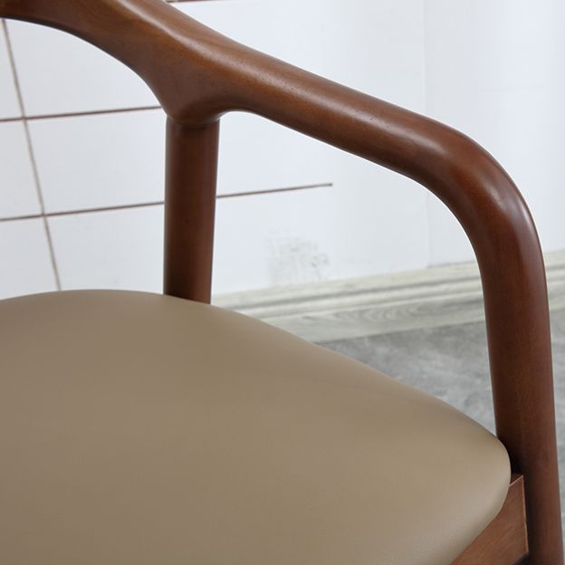 Silla de madera maciza de estilo tradicional, sillas de comedor de cocina con brazo trasero abierto