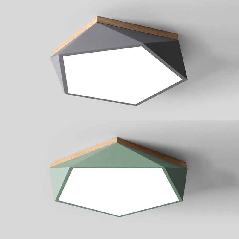 Lampe LED moderne Macaron encastré Pentagone pour salon chambre à coucher