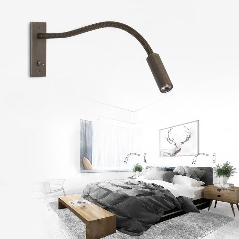 Moderner Stil rechteckiger Wandbeleuchtung Metall 1 Leuchtwand montierte Lesen Leuchten