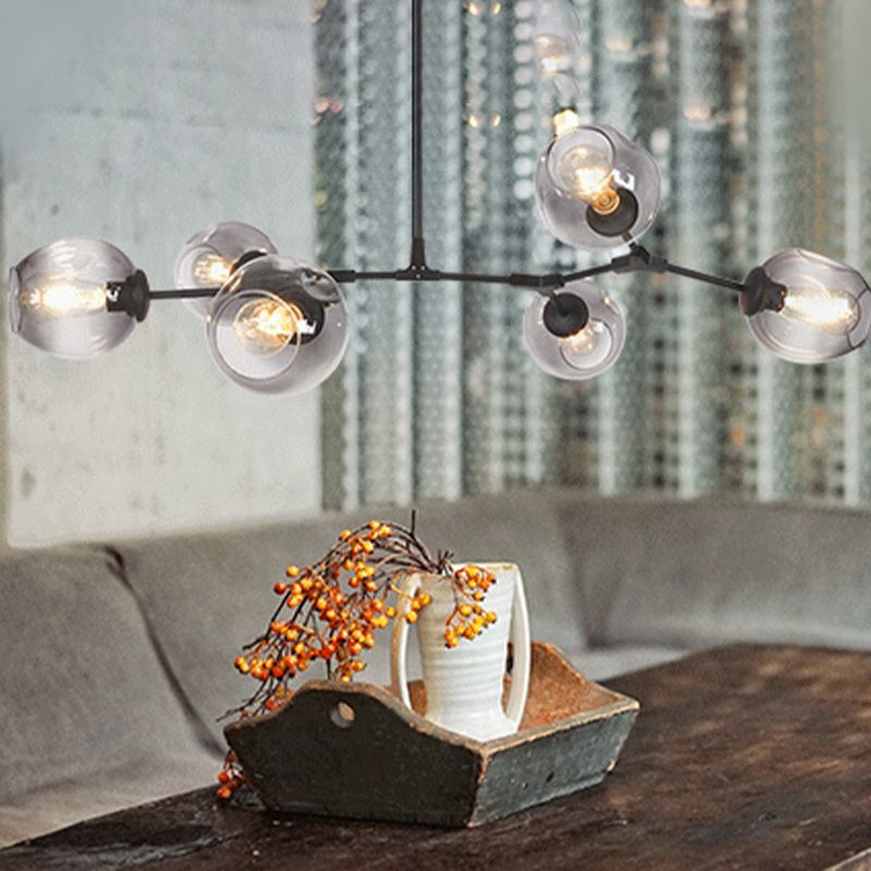 Nordic Modo Glass Chandelier Living Room Adjustable Hanging Light Fixture