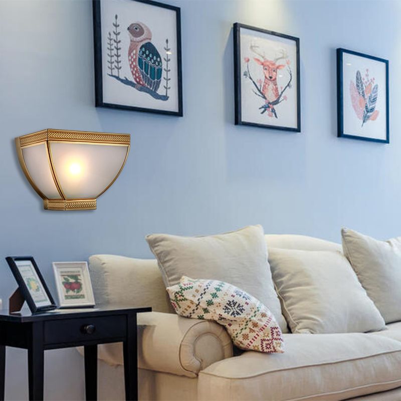 Torcia opaca Torcia a filo Light RETRO 1 Kit lampada montata a parete con bordo dorato