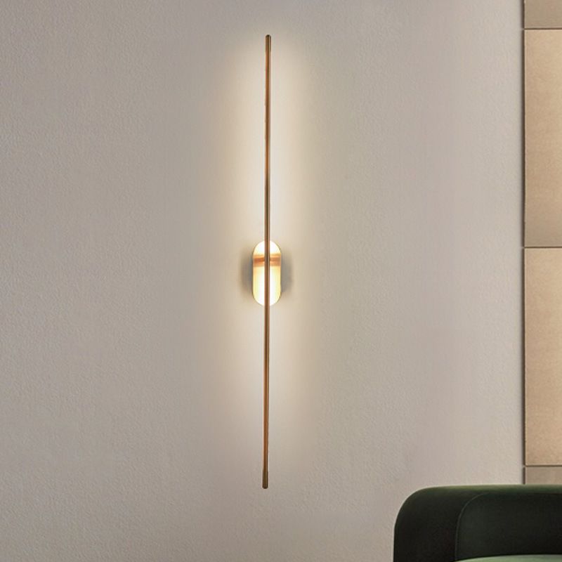 Nordic Style Copper Vanity Light Strip Shape Vanity Lamp for Shower Room