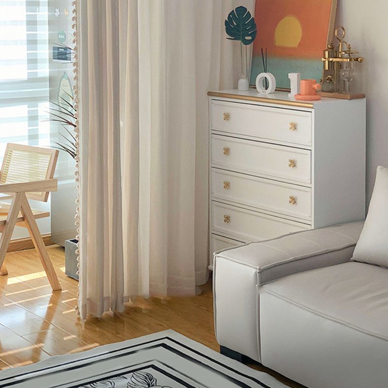 Ornate Traditional Lingerie Chest Rubber Wood Storage Chest with Drawers for Bedroom