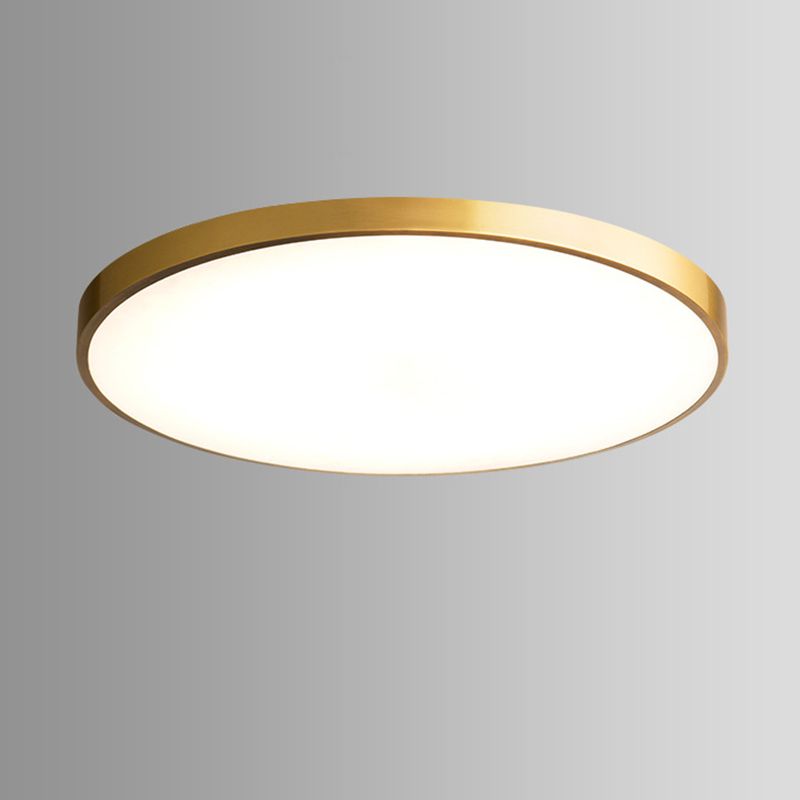 1-Light Round Shaped Flush Mount Light Modern Style Metal Led Flush Mount