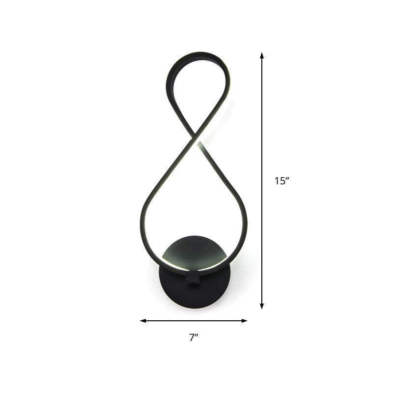 Éclairage d'applications à LED noir de forme noire Éclairage mural acrylique élégant en lumière neutre / chaude / blanche