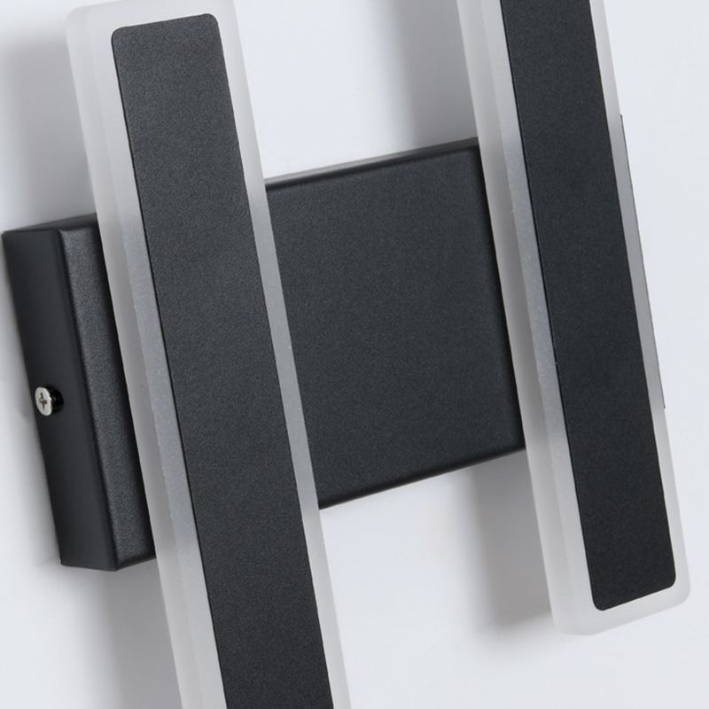 Living Room LED Sconce Light Fixture Nordic Wall Sconce Lighting with Rectangle Metal Shade