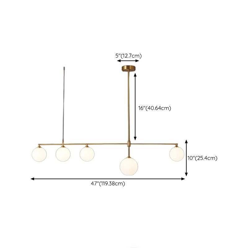 Linear Ceiling Pendant Light Modern Glass Pendant Light Fixtures for Dining Room