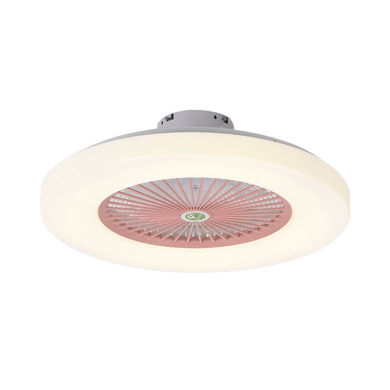 Sala de estar de donas Semi Flushmount Acrílico Acrílico Amarillo/Rosa LED LED CELOCHING LINULACIÓN, 23 "de ancho