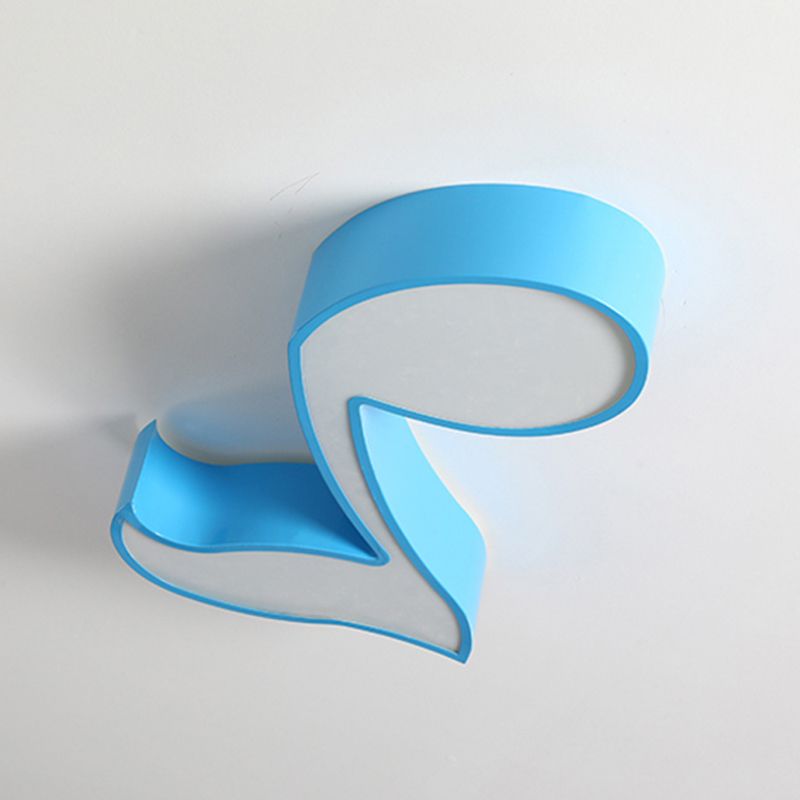 Metal Note Forme Hanging Lights Modern Style 1 Light suspendu Mount Symiss pour chambre à coucher