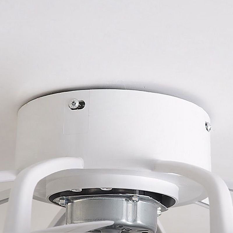 Trommelförmige LED -Deckenlüftungslampe Moderne Metallic LED Semi Flush Leuchte