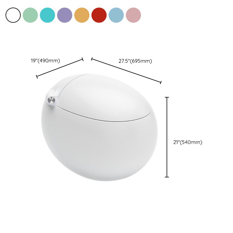 Round Floor Mount Bidet with Heated Seat and Antimicrobial Contemporary Bidet