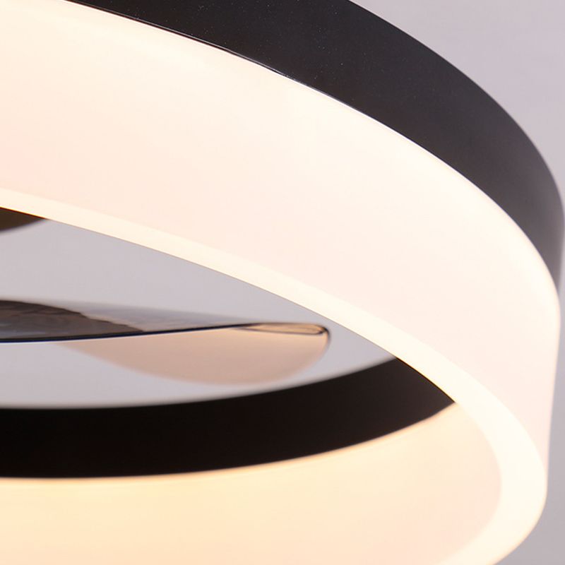 Modern Style Ceiling Fan Lighting Metal 1 Light Ceiling Fan Lamp for Bedroom
