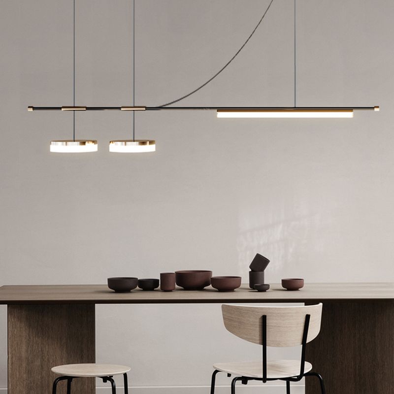 Metal Ceiling Pendant Light Modern LED Island Lighting Ideas for Kitchen