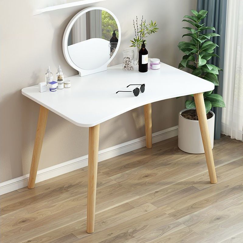 Scandinavian 15.74" Wide Wooden Dressing Table Mirror Make-up Vanity