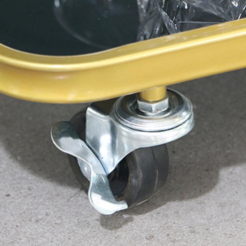 Contemporary Glass Prep Table Rolling Prep Table for Dining Room