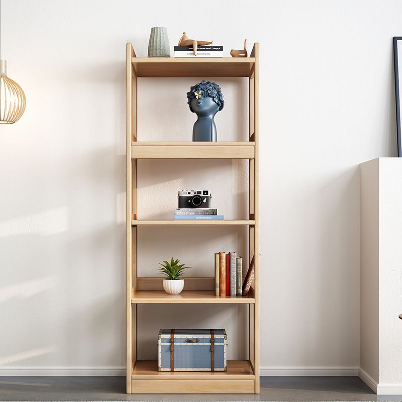 Modern Style Standard Bookshelf Wooden Open Back Bookcase with Shelves