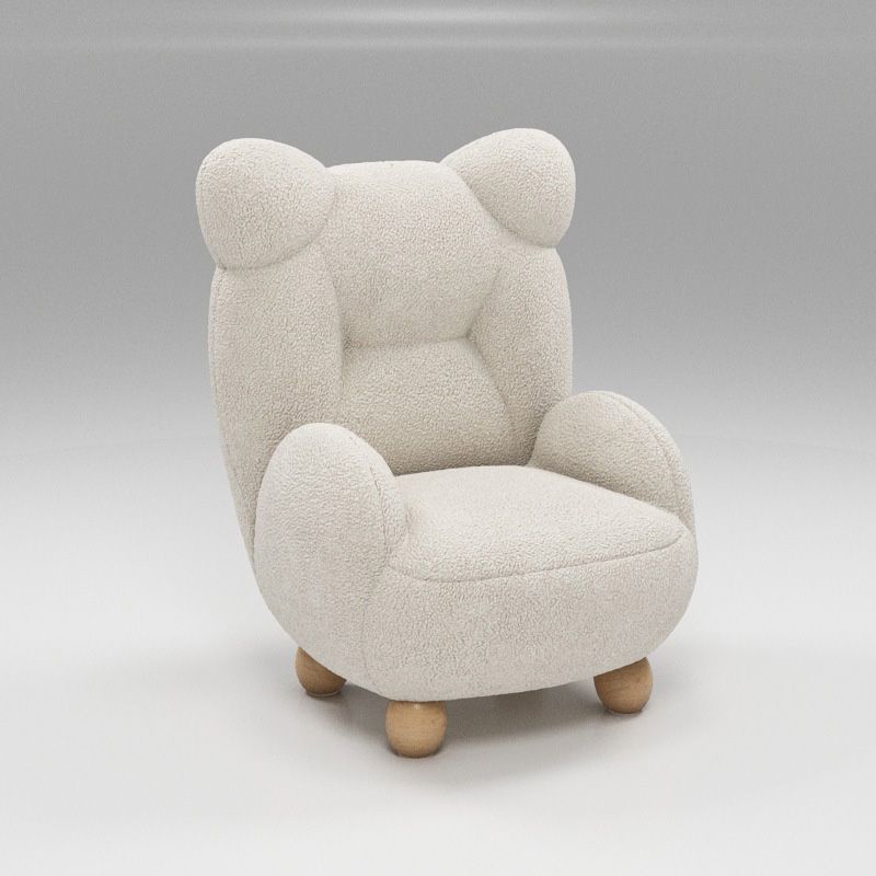 Wool Chair Arms Included Basic Four Legs Chair for Living Room