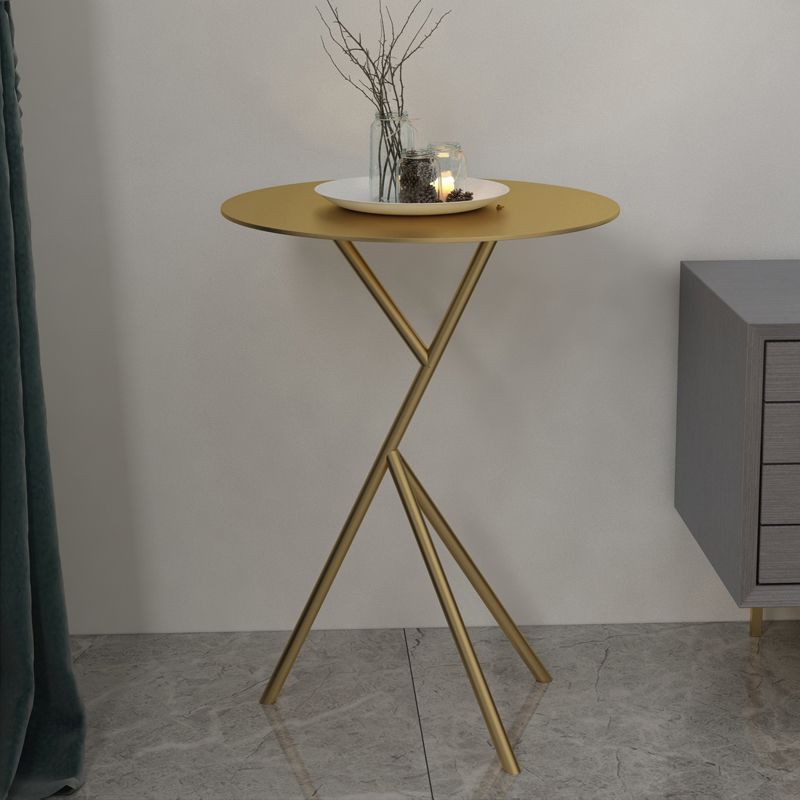 Round 3 Legs Base Design Metal Table Medieval Modern Style Side Table