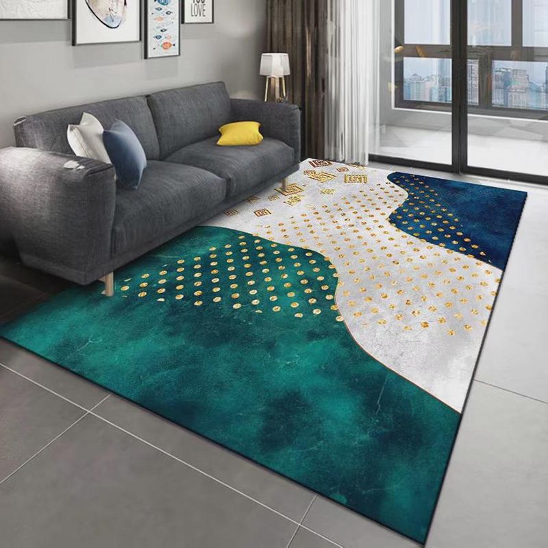 Modern Artistic Pattern Carpet Polyester Indoor Rug Non-Slip Backing Area Carpet for Home Decoration