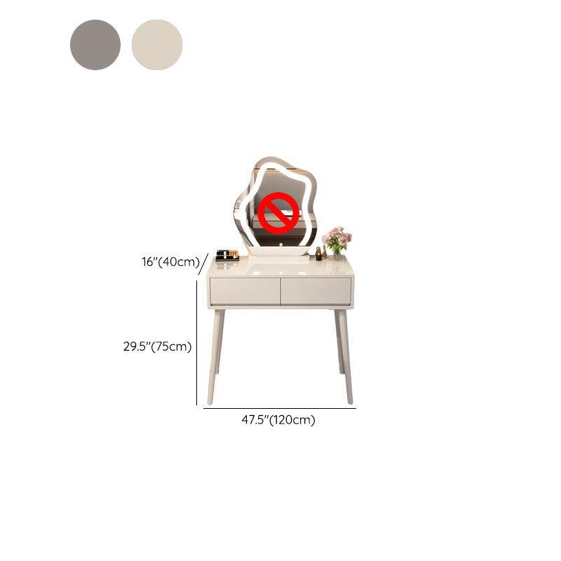 Contemporary Wooden Makeup Vanity Desk Table with Storage Drawers