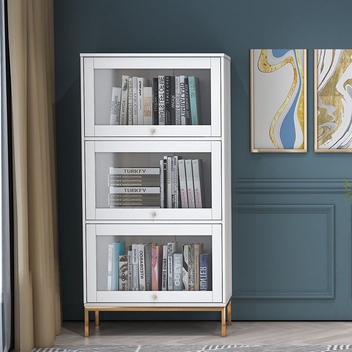 11.81 "W Bookcase Glam Style Scaffale per la casa e l'ufficio con porta