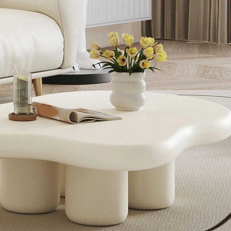 Scandinavian 4 Legs Coffee Table Solid Wood Geometric Cocktail Table