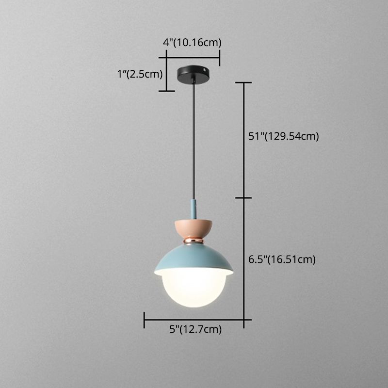 1 Éclairage de pendentif dôme léger, luminaires d'éclairage pendentif en fer pour le restaurant