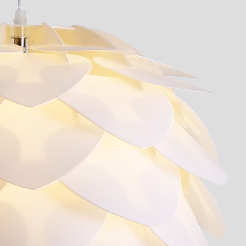 Acrylic Global Pendant Lighting Fixture Modern Style White Hanging Ceiling Light