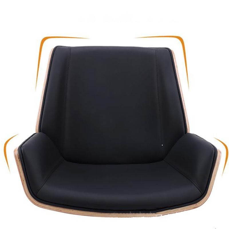 Silver Metal Modern Conference Chair Mid-Back and Leather Conference Chair