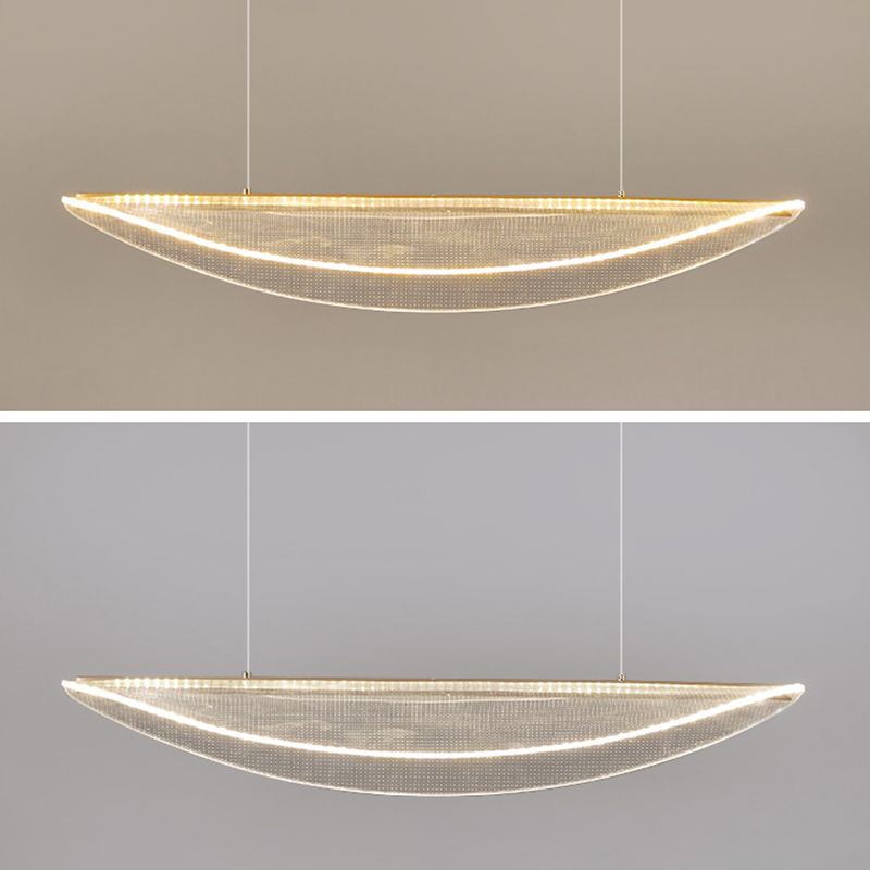 Modern Geometric Hanging Island Light Metal LED Dining Room Island Ceiling Light