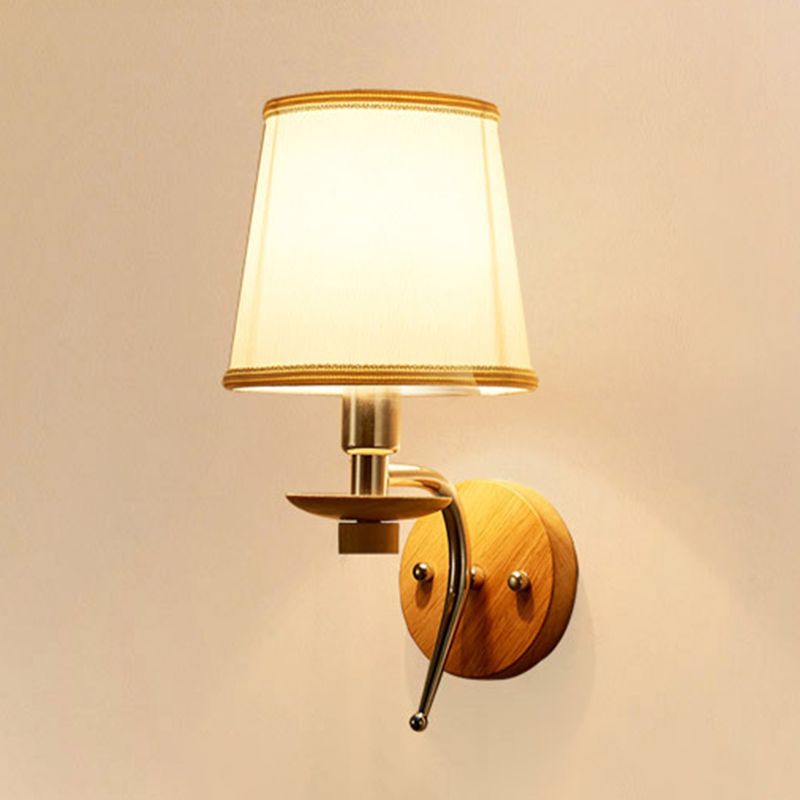 Modern Simple Vanity Light Wooden Base Vanity Lamp for Shower Room