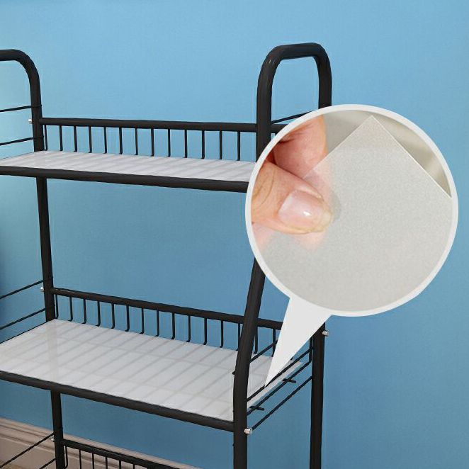 Industrial Style Steel Bookshelf Open Shelf Bookcase with Caster Wheels