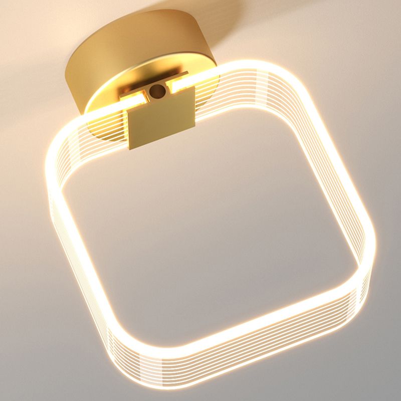 Metal Geometric Wall Light Contemporary LED Wall Sconce for Living Room