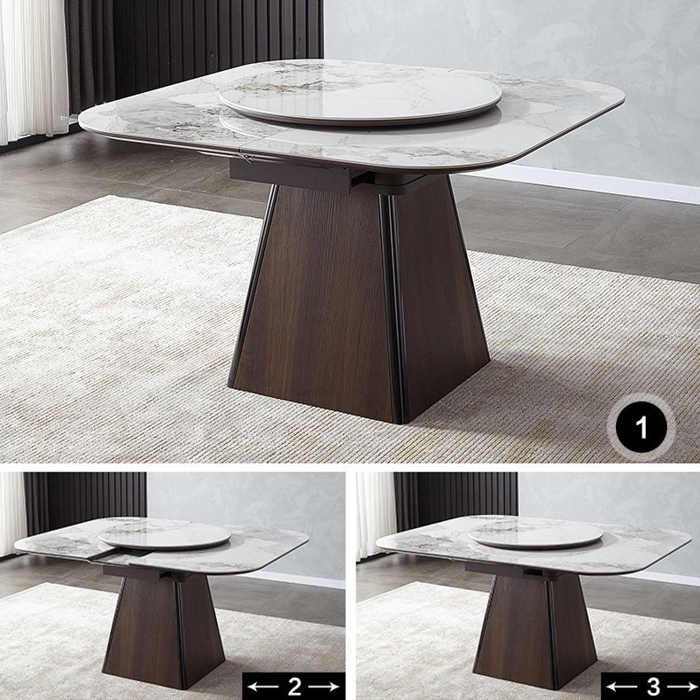 Contemporary Sintered Stone Table Square Table Set 1/2/5/7/9 Pieces Dining Set