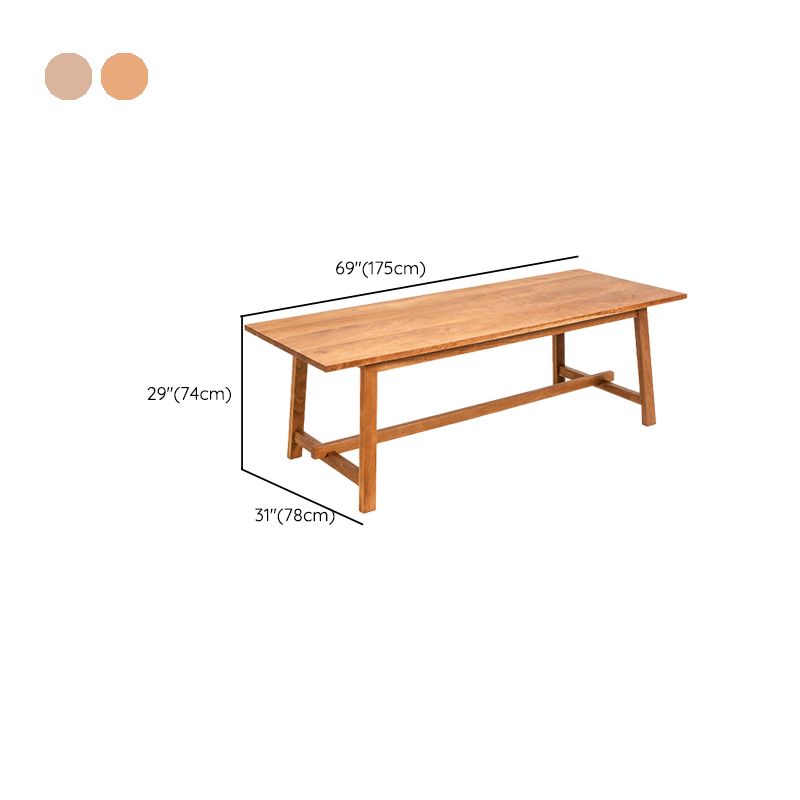 Contemporary Home Writing Desk Solid Wood H-shape Base Office Desk