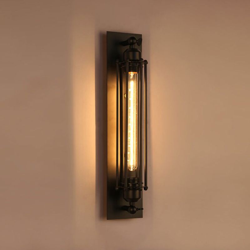 Industrial 1 / 2 / 3 / 4 - Light Wall Mounted Light - Wrought Iron Tube Wall Light