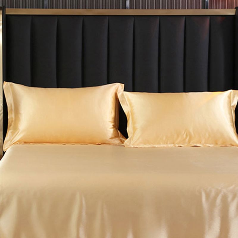 Rayon Elegand Fitted Sheet Modern Soild 3 Piece Bed Sheet Set