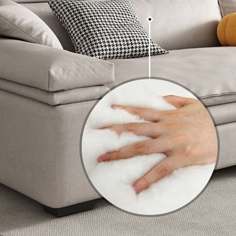 Stationary Stain Resistant Faux Leather Living Room Square Arm Sofa