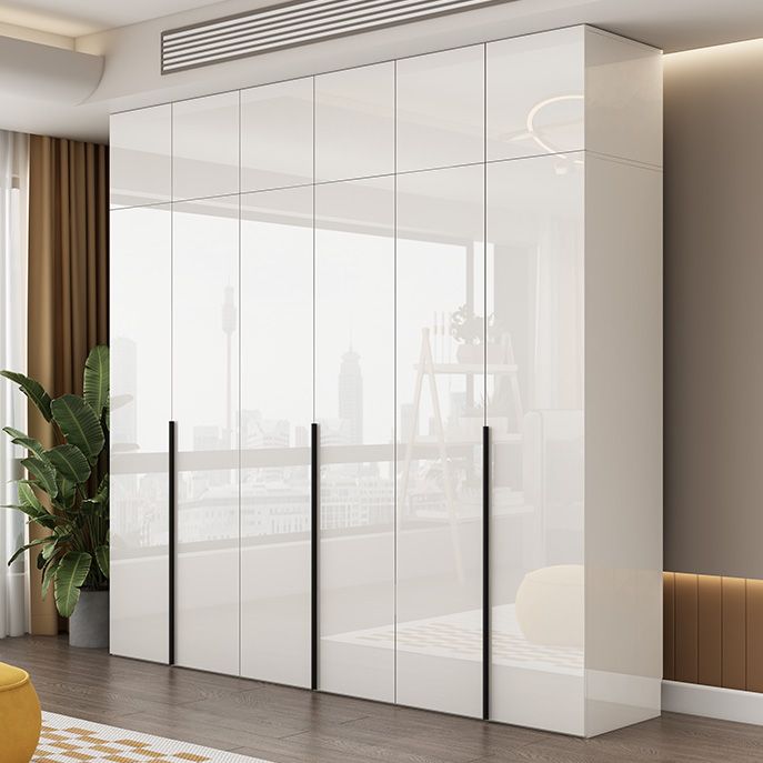 White Colour Wooden Wardrobe Soft Close Drawer Wardrobe Closet for Bedroom