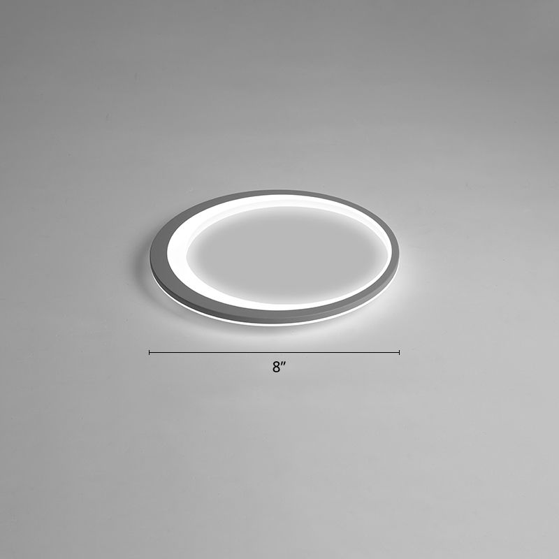 Nórdico Ultrafino de Espesor Led Ligero de Dormitorio Techo de Acrílico en Gris-Blanco