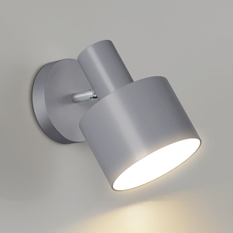 Single Polished Finish Contemporary Wall Mounted Sconce Metal Wall Light for Foyer
