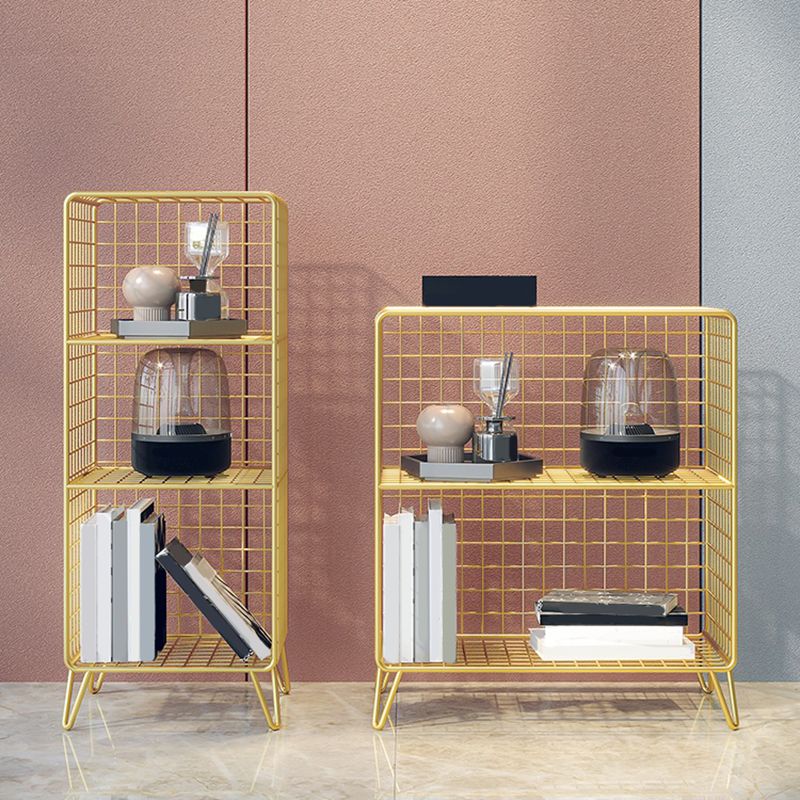 Glam Shelf Bookcase Metal Closed Back Book Shelf for Home Office