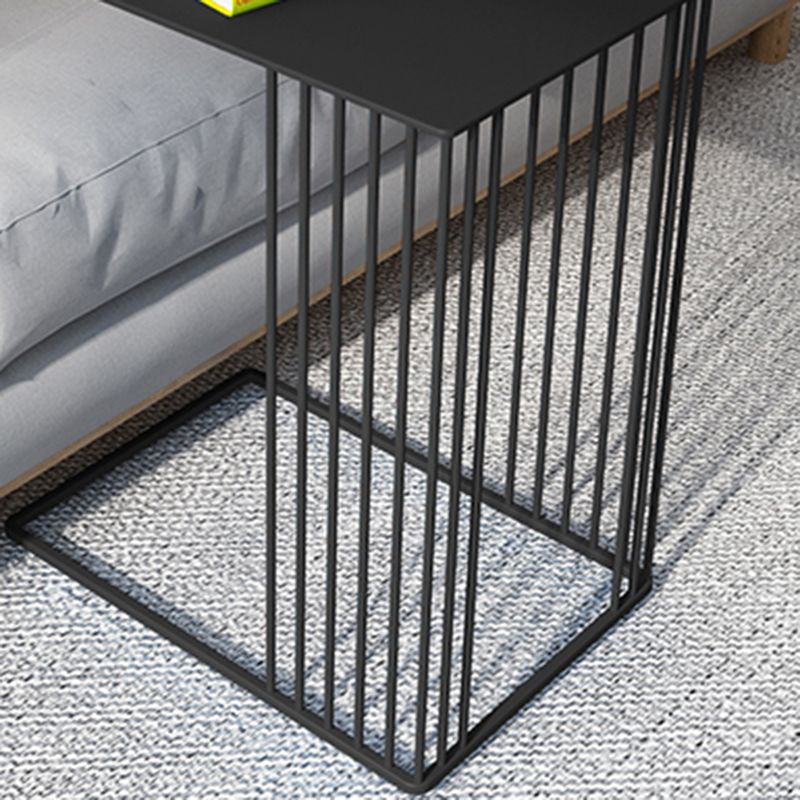 Mid-Century Rectangular Side Table Metal C Side Table, 23.2" Tall