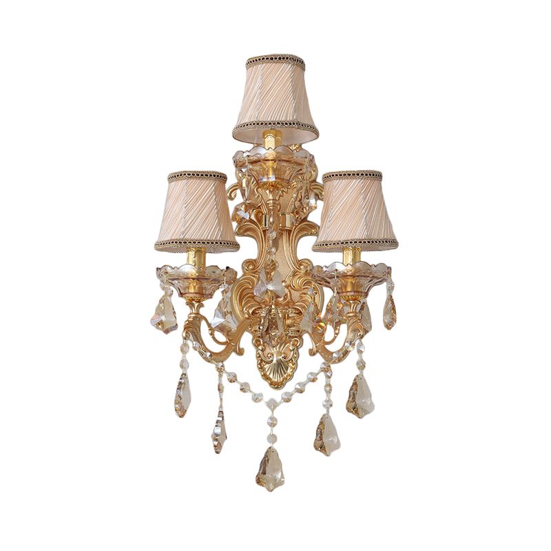 Candabra contemporain Moucle Mount Crystal Crystal 3 LICTES SOIX SOIX LUMINE LEUR EN OR