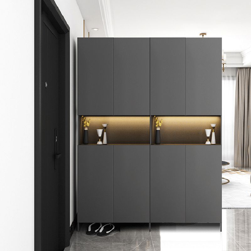 Contemporary 2-Door 78.74" H Cabinet Wooden Accent Cabinet with Drawer