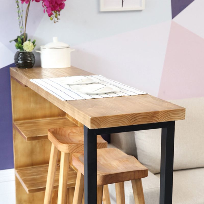 Industrial Bar Stool and Table 1/2/3 Pieces Wood Pub Dining Set