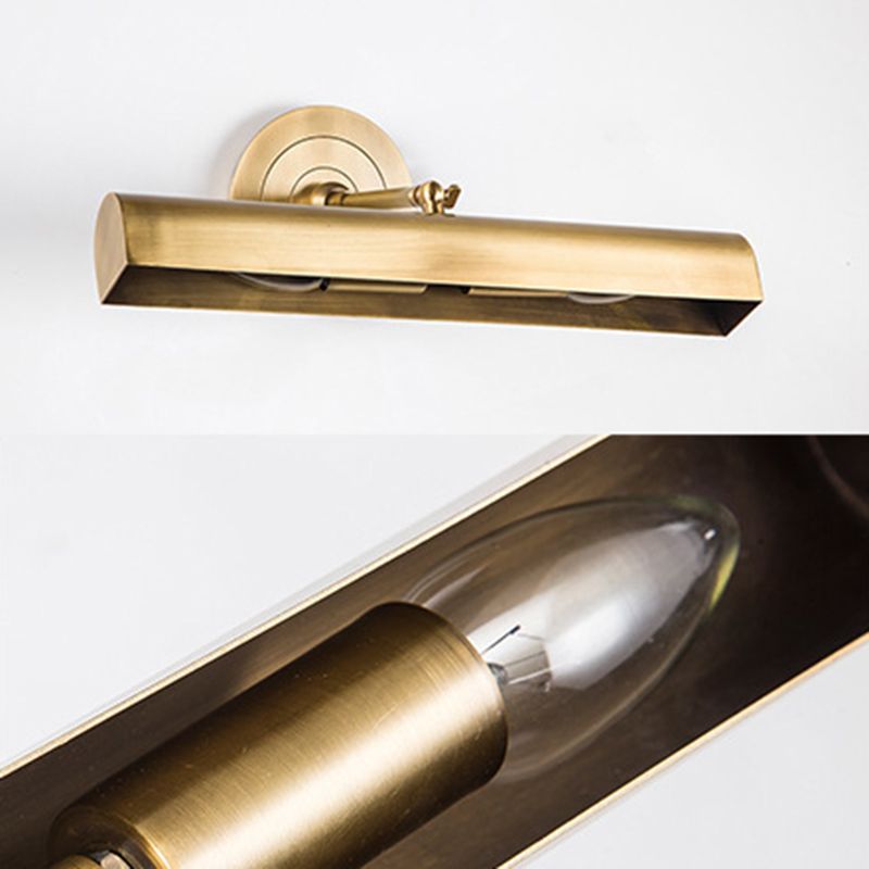 Luce a specchio vanità in ottone in ottone Light da 16 "Luce rettangolare di scarico rettangolare per bagno