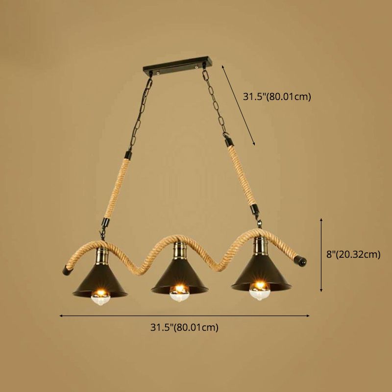 3 Ligeras de iluminación lineal colgante de la isla de cocina ligera de la isla de iluminación