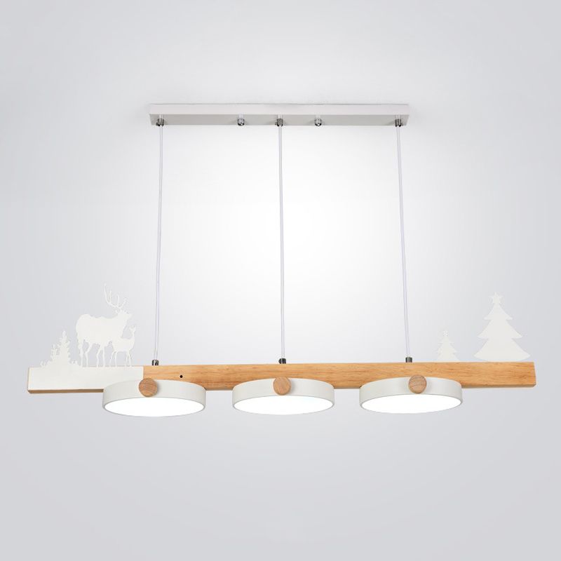Modern Island Light Colorful Metallic Hanging Lighting Fixture for Dining Room