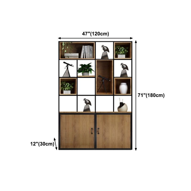 Buchhandel für industrielles Stilscheibe Massivholz Open Back Bücherregal für Home Office